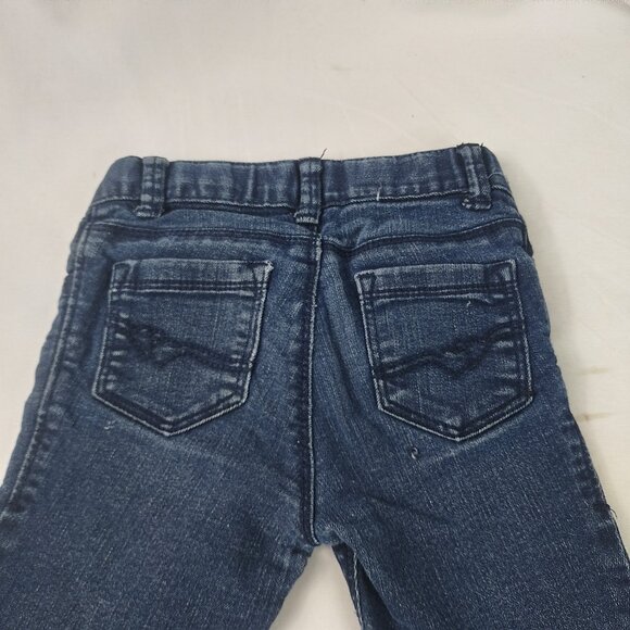 Old Navy Girls Toddler Skinny Blue Jeans Distressed Adjustable Waist Sz 3T - Picture 4 of 5